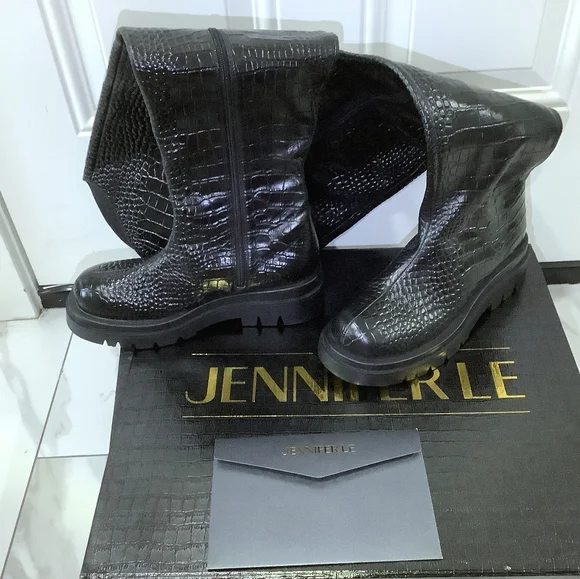 Jennifer Le Caiman Combat Boots - Picture 15 of 15